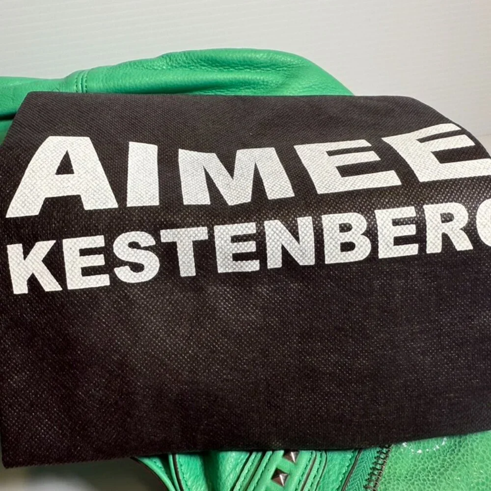 Aimee Kestenberg Vibrant Green Leather Shoulder Bag